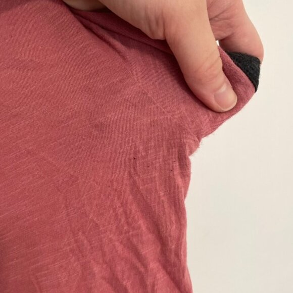 VS PINK VICTORIA'S SECRET Ringer Tee Rose Mauve Pink Spellout Logo Short Sleeve - Picture 10 of 16